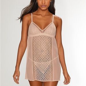 DKNY Sheer Lace Chemise and G-String